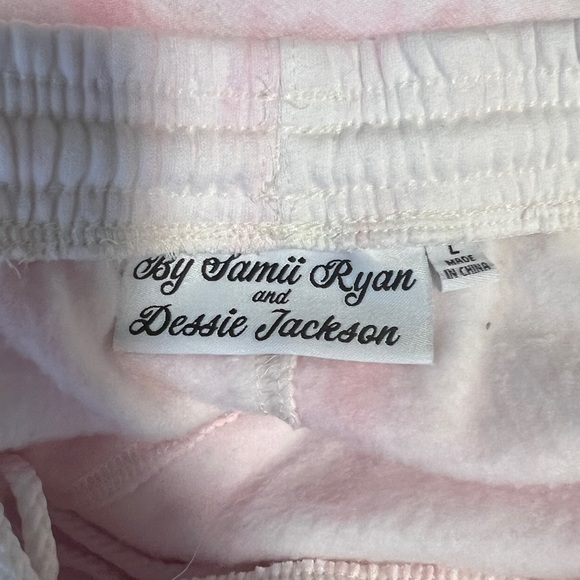 BSR by Samii Ryan & Dessie Jackson pink painted sweatpants - Picture 6 of 7